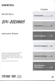 Onkyo DV-HD805 Instruction Manual