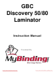 GBC Discovery 50 Instruction Manual