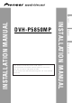 Pioneer DVH-P5850MP Installation Manual