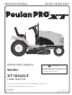 Poulan Pro XT18542LT Parts Manual