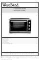 West Bend TOASTER OVEN Instruction Manual