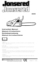 Jonsered 2035 Instruction Manual