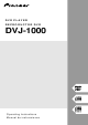 Pioneer DVJ-1000 Operating Instructions Manual