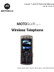 Motorola MOTOSLVR L9 Service Manual