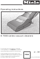 Miele S 7000 Series Operating Instructions Manual