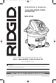 RIDGID WD1250 Operator's Manual