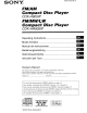 Sony CDX-H905IP Operating Instructions Manual