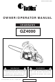 RedMax GZ4000 Owner's/Operator's Manual