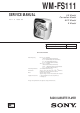 Sony WM-FS111 Service Manual