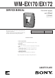 Sony Walkman WM-EX170 Service Manual