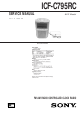 Sony ICF-C795RC Service Manual
