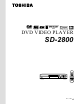 Toshiba SD-2800 Owner's Manual