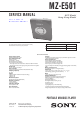 Sony MZ-E501 Service Manual