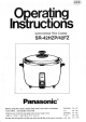 Panasonic SR-42HZP Operating Instructions Manual