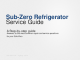 Sub-Zero Sub-Zero 500 series Service Manual