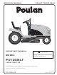 Poulan Pro PO12538LT Repair Parts Manual