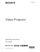 Sony VPL-HW15 Operating Instructions Manual