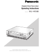 Panasonic WJ-HD88 Operating Instructions Manual