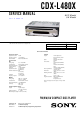 Sony CDX-L480X Service Manual