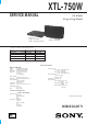 Sony XTL-750W Service Manual