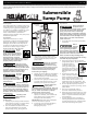 Reliant One RSP130 Operating Instructions And Parts Manual