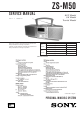 Sony ZS-M50 Service Manual