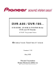 Pioneer DVR-A06 Operating Instructions Manual