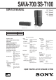 Sony SAVA-700 Service Manual