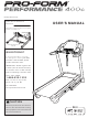 ProForm Performance 400 C User Manual