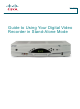 Scientific Atlanta Digital Video Recorder in Stand-Alone Mode User Manual