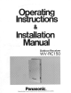 Panasonic WV-RC150 Operating Instructions & Installation Manual