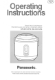 Panasonic SR-SH15PW Operaing Instructions