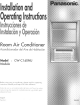 Panasonic CW-C140NU Installation And Operating Instructions Manual