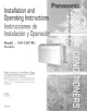 Panasonic CW-C501RU Installation And Operating Instructions Manual