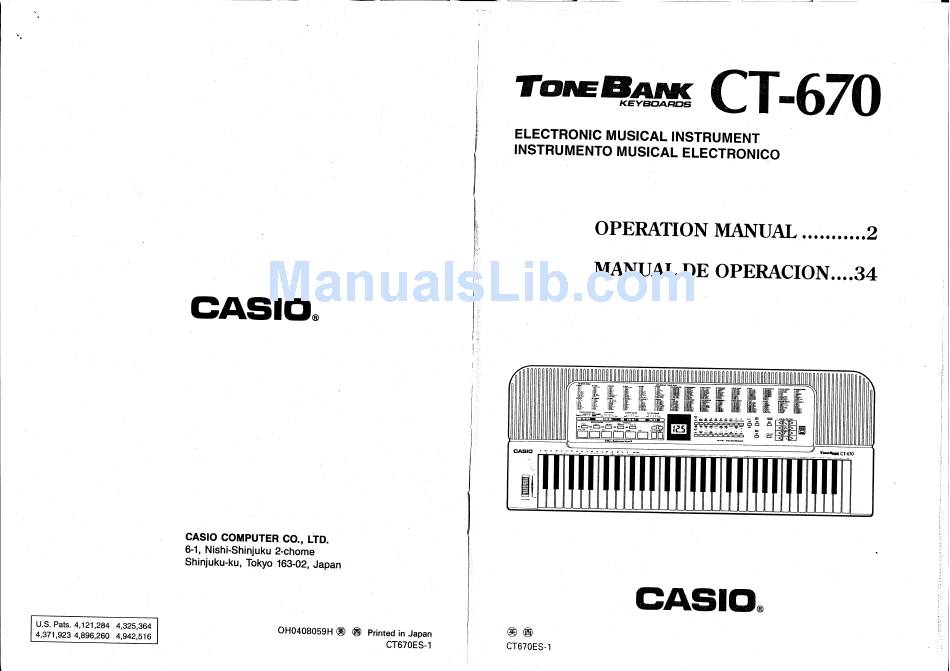 casio tone bank keyboard ct 670 manual do teclado