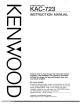 KENWOOD KAC-723 Instruction Manual