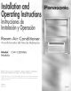 Panasonic CW-C200NU Installation And Operating Instructions Manual