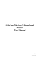 Repotec 300Mbps Wireless-N Broadband Router User Manual