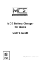 MCE Technologies Battery Charger for iBook User Manual