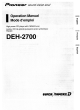 Pioneer DEH-2700 Operating Manual