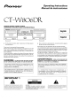 Pioneer CT-W806DR Operating Instructions Manual