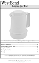 West Bend ELECTRIC HOT POT Instruction Manual