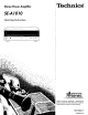 Technics SE-A1010 Operating Instructions Manual