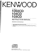 KENWOOD 1050CD Instruction Manual