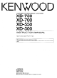 KENWOOD XD-750 Instruction Manual