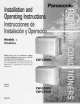 Panasonic CW-C50RU Installation And Operating Instructions Manual