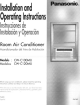 Panasonic CW-C100MU Installation And Operating Instructions Manual
