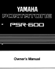 Yamaha PortaTone PSR-600 Owner's Manual