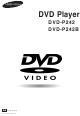 Samsung DVD-P242 Owner's Manual