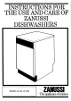 Zanussi DS 16 TCR Instructions For Use And Care Manual